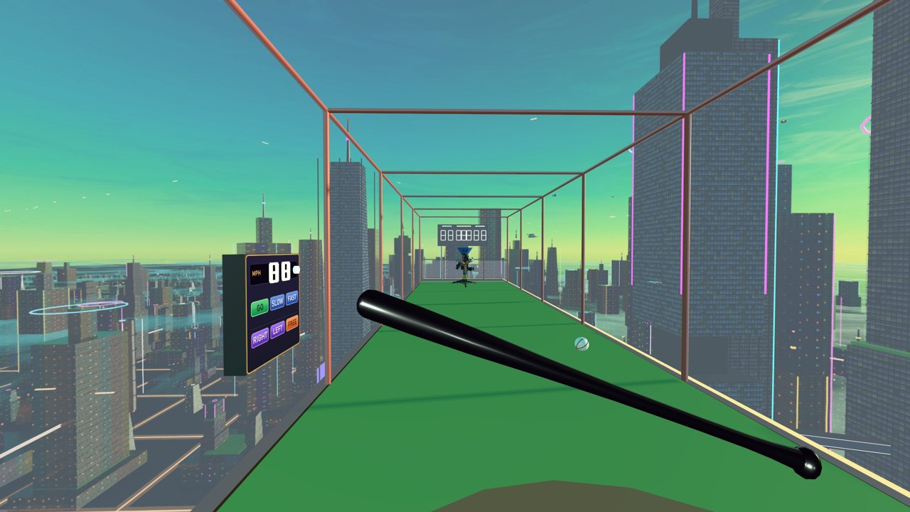 Swinging under the emerald sky